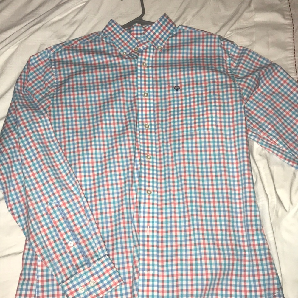 Southern Tide plaid button down dress shirt